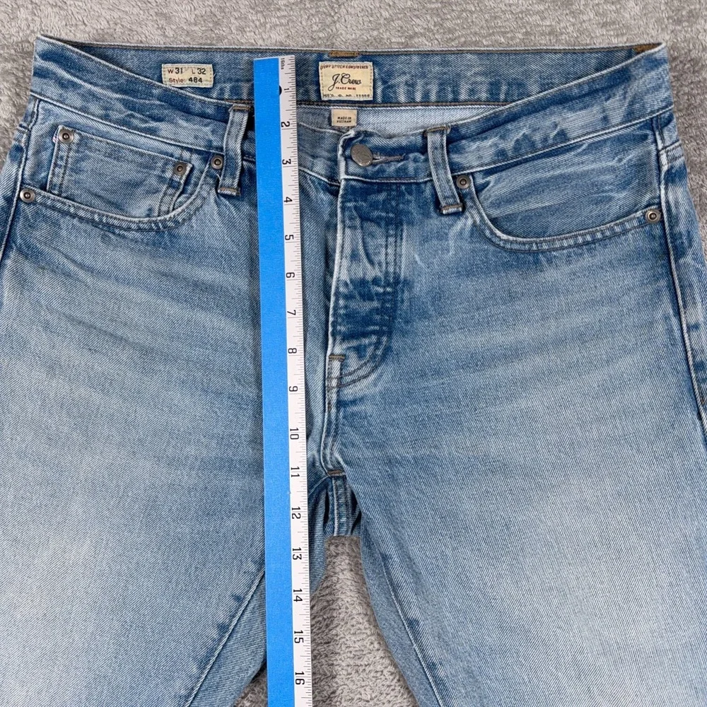 J. Crew Jeans Mens 31x32 Blue Slim Tapered 484 Kaihara Japanese Selvedge Denim